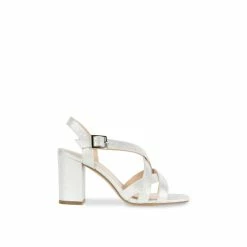 Deals ๐คฉ Paradox London Shimmer 'Hilde' Wide Fit High Block Heel ๐ฉด Sandals For Female ๐
