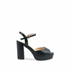 Budget 🤩 Paradox London Shimmer &apos;Lolita&apos; Block Heel Platform Ankle Strap 🩴 Sandal For Female ⭐