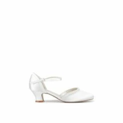 Coupon 🤩 Paradox London Satin 'Alfie' Low Heel Court 👟 Shoes For Female ✔️