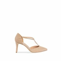 Best Sale ✨ Paradox London Glitter &apos; Remi&apos; High Heel Open Side Court 👟 Shoes For Female 😉