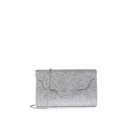 Flash Sale 🔥 Paradox London Glitter &apos;Dali&apos; Scallop Edge Clutch Bag For Female 🎉