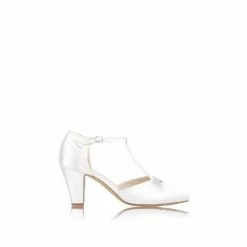 Best Pirce 👏 Paradox London Satin 'Belmont' Block Heel T-Bar Open Court 👟 Shoes For Female 👍