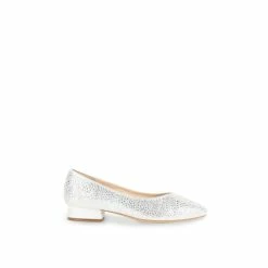 Flash Sale ✨ Paradox London Shimmer &apos;Finley&apos; Wide Fit Low Block Heel Court 👟 Shoes For Female ⭐