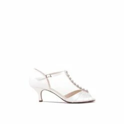 Deals ๐ Paradox London Satin 'Fantasy' Mid Kitten Heel T-bar ๐ Shoes For Female ๐