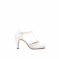 Discount ✨ Paradox London Satin 'Misty' High Heel Stiletto T-bar 👟 Shoes For Female ✨