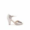 Cheap 🎁 Paradox London Glitter 'Karlie' High Heel Peep Toe Ankle Strap 🩴 Sandals For Female 👍