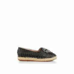 Cheap ❤️ Paradox London 'Ulyssa' Flat Crystal Detail Espadrille Loafers For Female 🔔