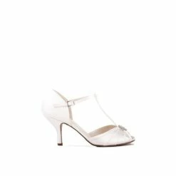 Best Sale 💯 Paradox London Satin &apos;Perfume&apos; High Heel Stiletto T-bar 🩴 Sandals For Female 🥰