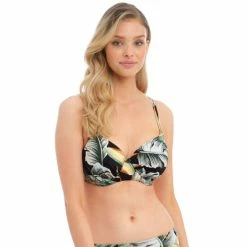 Discount ❤️ Fantasie Bamboo Grove Underwire Gathered Full Cup 👙 Bikini Top For Female 😀