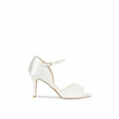 Cheap 🤩 Paradox London Satin &apos;Everose&apos; High Heel Ankle Strap 🩴 Sandals For Female 💯