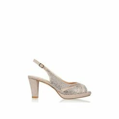 Cheap 🛒 Paradox London Glitter &apos;Linda&apos; Low Platform Sling Back 🩴 Sandal For Female 🔔