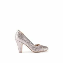 Cheap ✔️ Paradox London Glitter &apos;Joleen&apos; High Heel Round Toe Court 👟 Shoes For Female ⌛