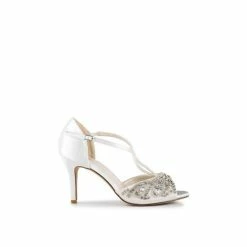 Cheap ❤️ Paradox London Satin &apos;Elin&apos; High Heel Peep Toe 🩴 Sandals For Female 🎉