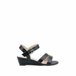 Discount 👍 Paradox London Shimmer 'Janet' WIDE FIT Wedge 🩴 Sandal For Female ⭐