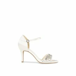 Discount 🔥 Paradox London Satin 'Eliana' High Heel Ankle Strap 🩴 Sandals For Female 🛒