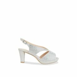 Coupon 💯 Paradox London Glitter 'Noella' Wide Fit Mid Heel Platform 🩴 Sandals For Female ✨