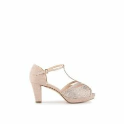 Cheapest 🔥 Paradox London Glitter &apos;Nora&apos; Wide Fit Platform T-bar 🩴 Sandals For Female 🔔
