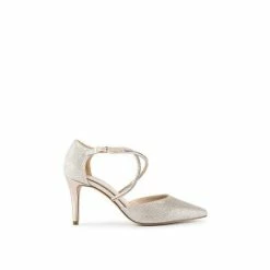 Best Pirce ✔️ Paradox London Glitter 'Kennedy' High Heel Ankle Strap Court 👟 Shoes For Female ✨