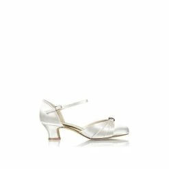 Promo 👍 Paradox London Satin &apos;Addie&apos; Mid Vintage Heel Open Court 👟 Shoes For Female 😀