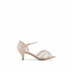 Best deal 😍 Paradox London Glitter 'Etta' Wide Fit Low Heel Ankle Strap 🩴 Sandals For Female 😀