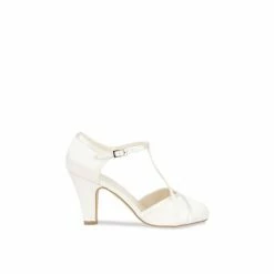 Best Pirce 🛒 Paradox London Satin 'Juniper' High Heel Round Toe T-bar Court 👟 Shoes For Female 👏